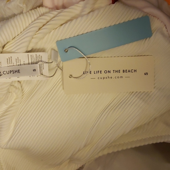 Cupshe Colorblock Ribbed Plunging One Piece Swimsuit Size S - Picture 4 of 6